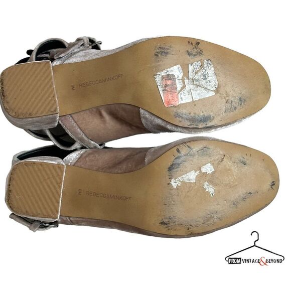 Rebecca Minkoff Brooke Velvet Chunky Heel Pump - Picture 6 of 7